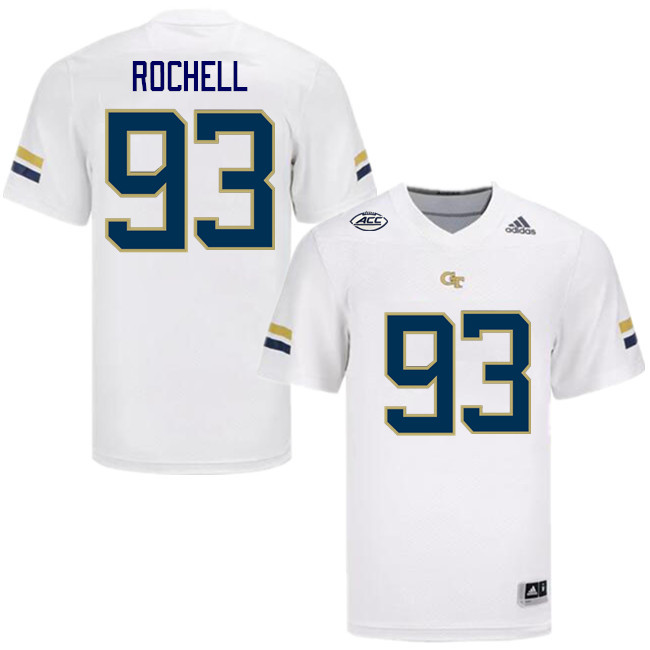 Men-Youth #93 Jaaymen Rochell Georgia Tech Yellow Jackets 2023 College Football Jerseys Stitched-Whi